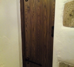 Solid Ash Ledge and Braced Door and Frame.  Front View