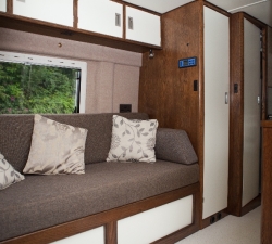 Bespoke bed and wardrobe for a motorhome
