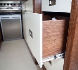 Bespoke kitchen units for a motorhome