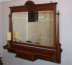 Bevel Edged Wooden Framed Mirror