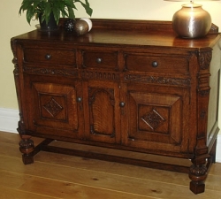 Revival Stlye Oak Sideboard