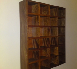 Custom Made Sapele CD Display Rack with Dovetail Joints.