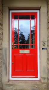 Hardwood Pillar Box Red Front Door